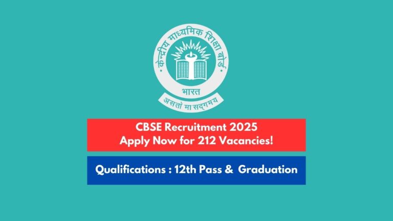 CBSE Junior Assistant & Superintendent Recruitment 2025