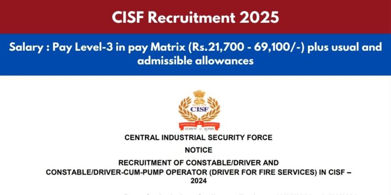 CISF Recruitment 2025