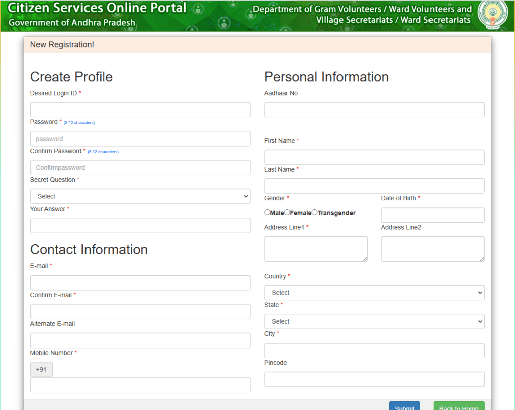 Registration Form