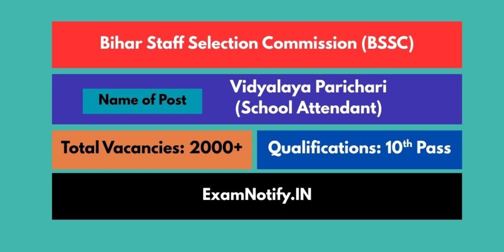 Bihar Vidyalaya Parichari Recruitment 2025