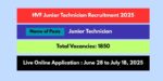 HVF Junior Technician Recruitment 2025
