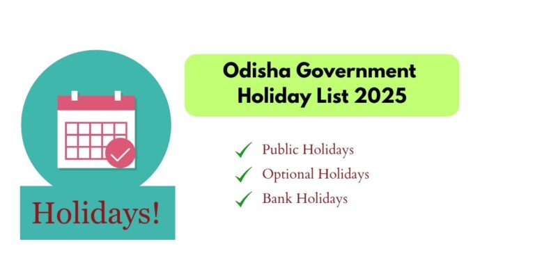 Odisha government Holiday List 2025