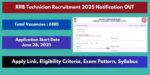 RRB Technician Recruitment 2025